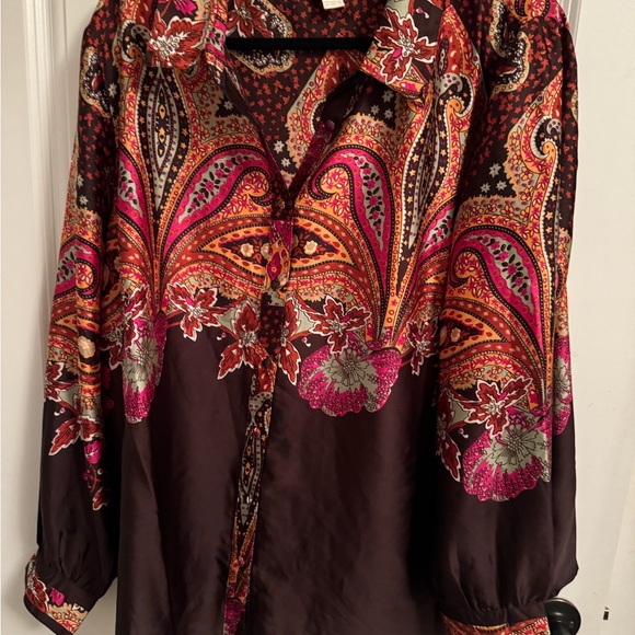 Brown and paisley print blouse by Monsoon in the UK size 18 - Picture 5 of 6
